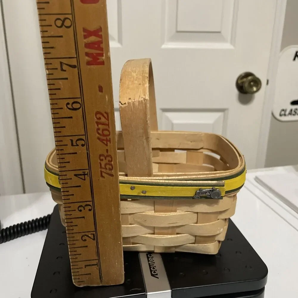 Flaw John Deere Small Longaberger Tractor Basket Handle Flaw